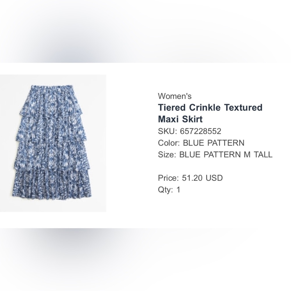 Abercrombie Crinkle Texture Skirt